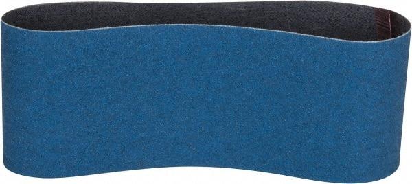 Norton - 3" Wide x 18" OAL, 80 Grit, Zirconia Alumina Abrasive Belt - Zirconia Alumina, Medium, Coated, Y Weighted Cloth Backing, Series 3X - USA Tool & Supply