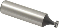 Interstate - 1/4" Diam x 1/16" Face Width, High Speed Steel, 6 Teeth, Shank Connection Woodruff Keyseat Cutter - Uncoated, 2-1/16" OAL x 1/2" Shank, Straight Teeth, ANSI 202, Old Standard 201 - USA Tool & Supply
