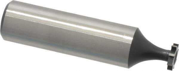 Interstate - 5/16" Diam x 1/16" Face Width, High Speed Steel, 6 Teeth, Shank Connection Woodruff Keyseat Cutter - Uncoated, 2-1/16" OAL x 1/2" Shank, Straight Teeth, ANSI 202-1/2, Old Standard 206 - USA Tool & Supply