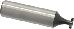Interstate - 5/16" Diam x 1/16" Face Width, High Speed Steel, 6 Teeth, Shank Connection Woodruff Keyseat Cutter - Uncoated, 2-1/16" OAL x 1/2" Shank, Straight Teeth, ANSI 202-1/2, Old Standard 206 - USA Tool & Supply