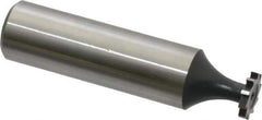 Interstate - 3/8" Diam x 1/16" Face Width, High Speed Steel, 6 Teeth, Shank Connection Woodruff Keyseat Cutter - Uncoated, 2-1/16" OAL x 1/2" Shank, Straight Teeth, ANSI 203, Old Standard 211 - USA Tool & Supply