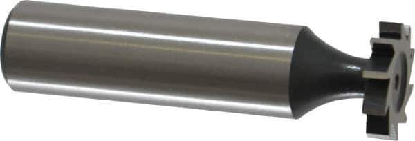 Interstate - 5/8" Diam x 1/8" Face Width, Cobalt, 8 Teeth, Shank Connection Woodruff Keyseat Cutter - Uncoated, 2-1/8" OAL x 1/2" Shank, Straight Teeth, ANSI 405, Old Standard 5 - USA Tool & Supply