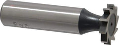 Interstate - 3/4" Diam x 1/8" Face Width, Cobalt, 10 Teeth, Shank Connection Woodruff Keyseat Cutter - Uncoated, 2-1/8" OAL x 1/2" Shank, Straight Teeth, ANSI 406, Old Standard 7 - USA Tool & Supply