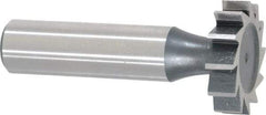 Interstate - 1" Diam x 1/4" Face Width, Cobalt, 12 Teeth, Shank Connection Woodruff Keyseat Cutter - Uncoated, 2-1/4" OAL x 1/2" Shank, Straight Teeth, ANSI 808, Old Standard 15 - USA Tool & Supply