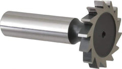 Interstate - 1-1/4" Diam x 3/16" Face Width, Cobalt, 14 Teeth, Shank Connection Woodruff Keyseat Cutter - Uncoated, 2-3/16" OAL x 1/2" Shank, Straight Teeth, ANSI 610, Old Standard 19 - USA Tool & Supply