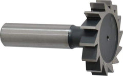 Interstate - 1-1/2" Diam x 5/16" Face Width, Cobalt, 16 Teeth, Shank Connection Woodruff Keyseat Cutter - Uncoated, 2-5/16" OAL x 1/2" Shank, Straight Teeth, ANSI 1012, Old Standard 25 - USA Tool & Supply