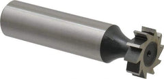 Interstate - 5/8" Diam x 3/16" Face Width, Cobalt, 8 Teeth, Shank Connection Woodruff Keyseat Cutter - Uncoated, 2-3/16" OAL x 1/2" Shank, Straight Teeth, ANSI 605, Old Standard 61 - USA Tool & Supply