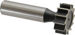 Interstate - 1" Diam x 3/8" Face Width, Cobalt, 12 Teeth, Shank Connection Woodruff Keyseat Cutter - Uncoated, 2-3/8" OAL x 1/2" Shank, Straight Teeth, ANSI 1208, Old Standard 152 - USA Tool & Supply