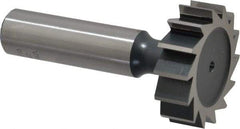 Interstate - 1-1/4" Diam x 3/8" Face Width, Cobalt, 14 Teeth, Shank Connection Woodruff Keyseat Cutter - Uncoated, 2-3/8" OAL x 1/2" Shank, Straight Teeth, ANSI 1210, Old Standard E - USA Tool & Supply