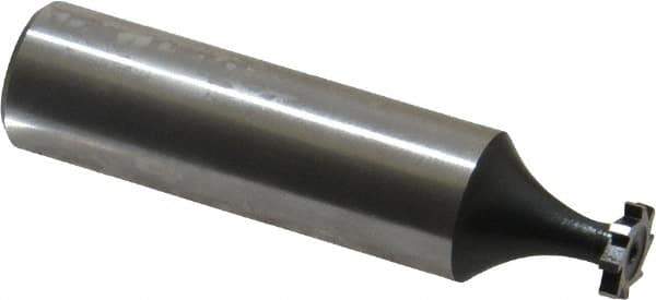 Interstate - 5/16" Diam x 1/16" Face Width, Cobalt, 8 Teeth, Shank Connection Woodruff Keyseat Cutter - Uncoated, 2-1/16" OAL x 1/2" Shank, Straight Teeth, ANSI 202-1/2, Old Standard 206 - USA Tool & Supply