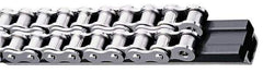 Fenner Drives - 1.75" Guide Width, 0.79" Guide Height, C9 Mount, UHMW PE, Double Chain Guide - 10" Overall Width x 1.16" Overall Height, Galvanized Steel - USA Tool & Supply