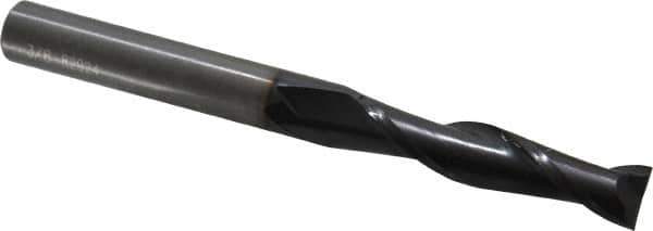OSG - 3/8", 1-3/4" LOC, 3/8" Shank Diam, 4" OAL, 2 Flute, Solid Carbide Square End Mill - Single End, TiAlN Finish, Spiral Flute, 30° Helix, Centercutting, Right Hand Cut, Right Hand Flute, Series 482 - USA Tool & Supply