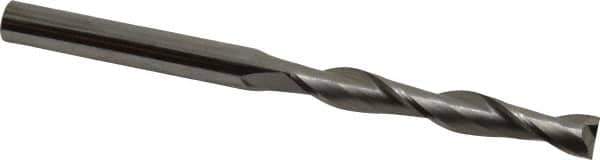 OSG - 7/16", 3" LOC, 7/16" Shank Diam, 6" OAL, 2 Flute, Solid Carbide Square End Mill - Single End, Uncoated, Spiral Flute, 30° Helix, Centercutting, Right Hand Cut, Right Hand Flute, Series 482 - USA Tool & Supply