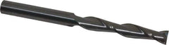 OSG - 1/2", 3" LOC, 1/2" Shank Diam, 6" OAL, 2 Flute, Solid Carbide Square End Mill - Single End, Uncoated, Spiral Flute, 30° Helix, Centercutting, Right Hand Cut, Right Hand Flute, Series 482 - USA Tool & Supply