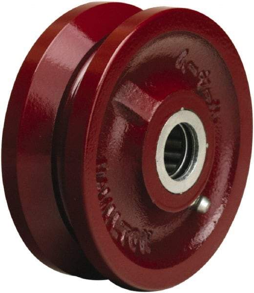 Hamilton - 4 Inch Diameter x 1-1/2 Inch Wide, Cast Iron Caster Wheel - 600 Lb. Capacity, 1-3/4 Inch Hub Length, 5/8 Inch Axle Diameter, Straight Roller Bearing - USA Tool & Supply