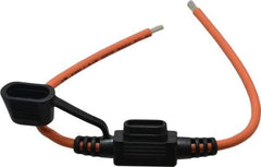 Ferraz Shawmut - 30 Amp AF2 Black Automotive Fuse Holder - 32 Volt, Orange #12 Wire - USA Tool & Supply