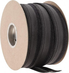 Techflex - Black Braided Cable Sleeve - 100' Coil Length, -103 to 257°F - USA Tool & Supply