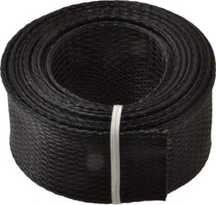 Techflex - Black Braided Expandable Cable Sleeve - 10' Coil Length, -103 to 257°F - USA Tool & Supply