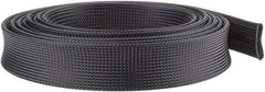 Techflex - Black Braided Expandable Cable Sleeve - 10' Coil Length, -103 to 257°F - USA Tool & Supply