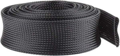 Techflex - Black Braided Expandable Cable Sleeve - 10' Coil Length, -103 to 257°F - USA Tool & Supply