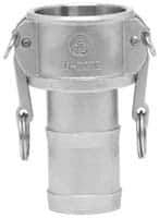 EVER-TITE Coupling Products - 4" Stainless Steel Cam & Groove Suction & Discharge Hose Female Coupler Hose Shank - Part C, 100 Max psi - USA Tool & Supply