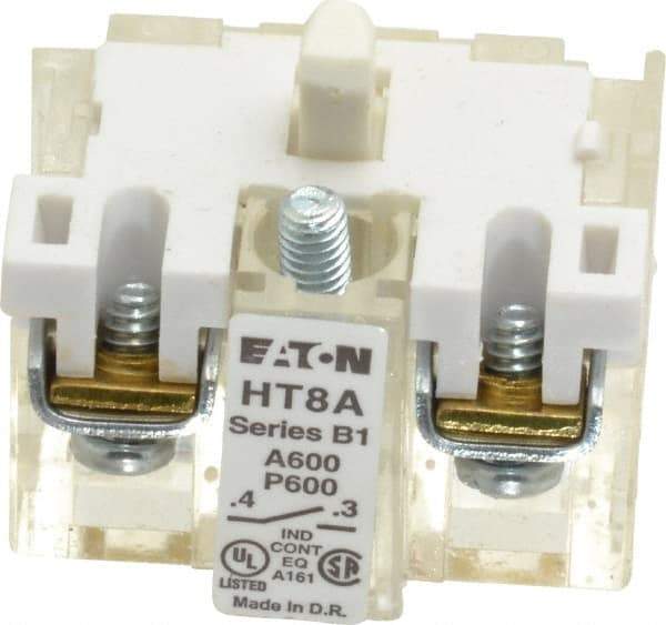 Eaton Cutler-Hammer - 1 to 500 mA, Electrical Switch Contact Block - 5 to 28 Volt, 30-1/2mm Hole, For Use with Indicating Lights, Pushbuttons - USA Tool & Supply