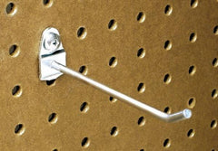 Triton - 3/16" Diam, 4" Long Single Angled End Pegboard Hook - 4-5/8" Projection, 30° Bend, 1/2" Bend Length, Steel - USA Tool & Supply