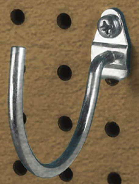 Triton - 2" ID, 3/16" Diam, 2-1/4" Long Curved Pegboard Hook - 2-5/8" Projection, Steel - USA Tool & Supply