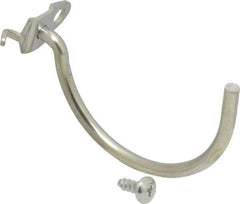 Triton - 3" ID, 1/4" Diam, 3-3/4" Long Curved Pegboard Hook - 4-1/16" Projection, Steel - USA Tool & Supply