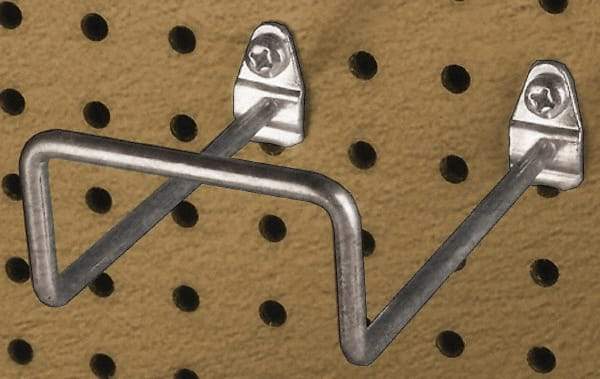 Triton - 2-3/4" ID, 1/4" Diam, 5" Long Double Closed End Loop Pegboard Hook - 5-5/8" Projection, 80° Bend, 2" Bend Length, Steel - USA Tool & Supply