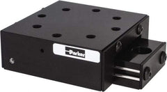 Parker - 18.2 Kg Capacity, M5 Mount Hole, 25mm Travel, Ball Bearing Slide Table - 8 Mounting Holes, 66-1/2mm Long x 66-1/2mm Wide x 25.4mm High - USA Tool & Supply