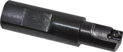 Cutting Tool Technologies - 5/8" Cut Diam, 0.28" Max Depth of Cut, 3/4" Shank Diam, 3" OAL, Indexable Square Shoulder Centercutting End Mill - SDEB 2.522, SDEH 2.522 Inserts, Flatted Shank, 90° Lead Angle - USA Tool & Supply
