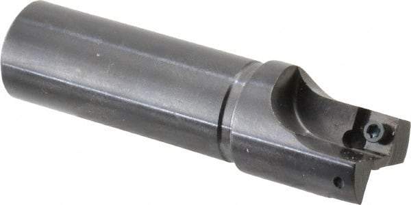 Cutting Tool Technologies - 7/8" Cut Diam, 0.28" Max Depth of Cut, 3/4" Shank Diam, 3" OAL, Indexable Square Shoulder Centercutting End Mill - SPEH 2.522 Inserts, Flatted Shank, 90° Lead Angle - USA Tool & Supply