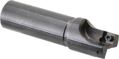 Cutting Tool Technologies - 7/8" Cut Diam, 0.28" Max Depth of Cut, 3/4" Shank Diam, 3" OAL, Indexable Square Shoulder Centercutting End Mill - SPEH 2.522 Inserts, Flatted Shank, 90° Lead Angle - USA Tool & Supply