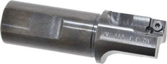 Cutting Tool Technologies - 1-1/4" Cut Diam, 0.34" Max Depth of Cut, 1" Shank Diam, 3.62" OAL, Indexable Square Shoulder Centercutting End Mill - SPEB 322, SPEH 322 Inserts, Flatted Shank, 90° Lead Angle - USA Tool & Supply