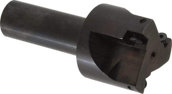 Cutting Tool Technologies - 1-1/2" Cut Diam, 0.34" Max Depth of Cut, 3/4" Shank Diam, 3.28" OAL, Indexable Square Shoulder End Mill - SPEH 332 Inserts, Weldon Shank, 90° Lead Angle - USA Tool & Supply