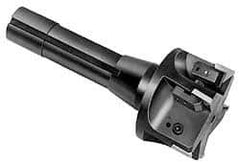 APT - 1-1/2" Cutting Diam, 3/4" Shank Diam, 1-1/2" Max Depth of Cut, Straight Shank Indexable Copy End Mill - 2 Inserts, RPG 42 Insert, EMR Toolholder - USA Tool & Supply