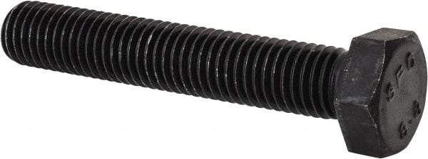 Value Collection - M12x1.75mm Metric Coarse, 70mm Length Under Head Hex Head Cap Screw - Fully Threaded, Grade 8.8 Steel, Uncoated, 19mm Hex - USA Tool & Supply