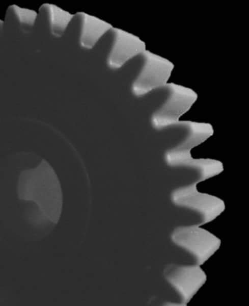 Made in USA - 32 Pitch, 1" Pitch Diam, 1-1/16" OD, 32 Tooth Spur Gear - 3/16" Face Width, 1/4" Bore Diam, 5/8" Hub Diam, 20° Pressure Angle, Acetal - USA Tool & Supply