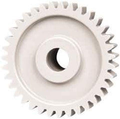 Made in USA - 20 Pitch, 1-3/4" Pitch Diam, 1.85" OD, 35 Tooth Spur Gear - 3/8" Face Width, 3/8" Bore Diam, 47/64" Hub Diam, 20° Pressure Angle, Acetal - USA Tool & Supply