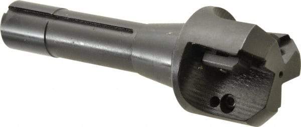 APT - 45° Lead Angle, 2" Max Cut Diam, 2" Min Cut Diam, 0.4063" Max Depth of Cut, Indexable Chamfer and Angle End Mill - 3 Inserts, SPG, SPU Insert Style, 5" OAL, Taper Shank - USA Tool & Supply