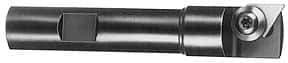 APT - 15mm Cut Diam, 1/2" Shank Diam, 3" OAL, Indexable Square Shoulder End Mill - TPG 221, TPG 222, TPG 223 Inserts, Weldon Shank, 90° Lead Angle, Series Tri-Dex - USA Tool & Supply