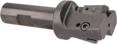 APT - 1-3/8" Cut Diam, 0.65" Max Depth of Cut, 3/4" Shank Diam, 3-7/8" OAL, Indexable Square Shoulder End Mill - TPC 32..., TPG 32., TPU 32. Inserts, Weldon Shank, 90° Lead Angle, Series Tri-Dex - USA Tool & Supply
