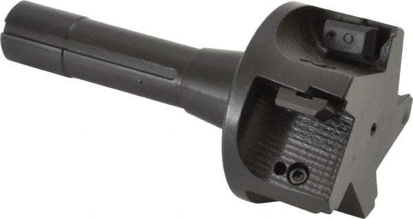 APT - 3" Cut Diam, 0.65" Max Depth of Cut, 5-7/8" OAL, Indexable Square Shoulder End Mill - TPC 32..., TPG 32., TPU 32. Inserts, R8 90° Lead Angle, Series Tri-Dex - USA Tool & Supply