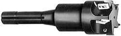 APT - 1-1/2" Cut Diam, 0.65" Max Depth of Cut, 1" Shank Diam, 6-1/4" OAL, Indexable Square Shoulder End Mill - TPC 32..., TPG 32., TPU 32. Inserts, Weldon Shank, 90° Lead Angle, Series Tri-Dex - USA Tool & Supply