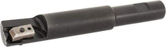 APT - 1" Cut Diam, 0.65" Max Depth of Cut, 3/4" Shank Diam, 6-1/4" OAL, Indexable Square Shoulder End Mill - TPC 32..., TPG 32., TPU 32. Inserts, Weldon Shank, 90° Lead Angle, Series Tri-Dex - USA Tool & Supply
