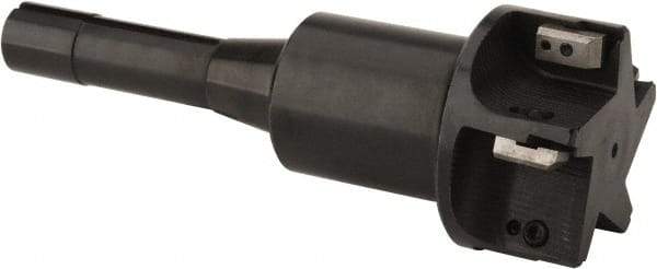 APT - 3" Cut Diam, 0.65" Max Depth of Cut, 8-1/4" OAL, Indexable Square Shoulder End Mill - TPC 32..., TPG 32., TPU 32. Inserts, R8 90° Lead Angle, Series Tri-Dex - USA Tool & Supply