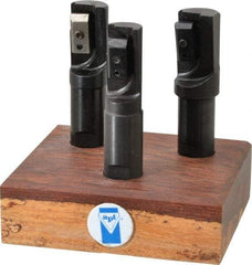 APT - 3/4 to 1" Cutting Diam, 3/4" Shank Diam, Indexable Tridex End Mill Set - EM Carbide Toolholder, Series Tri-Dex - USA Tool & Supply