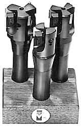 APT - 3/4 to 1-1/4" Cutting Diam, 3/4" Shank Diam, Indexable End Mill Coolant Set - EMC Carbide Toolholder, Through Coolant, Series Tri-Dex - USA Tool & Supply