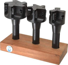 APT - 2 to 3" Cutting Diam, R8 Shank, Indexable Tridex End Mill Set - EM Carbide Toolholder, Series Tri-Dex - USA Tool & Supply